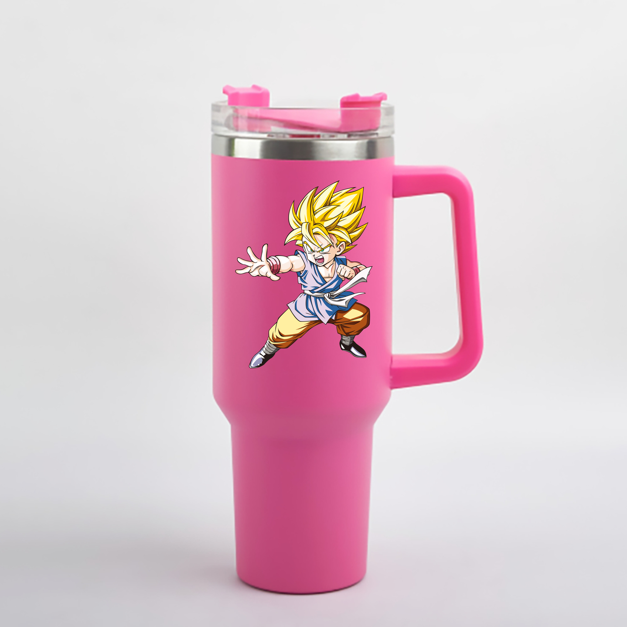 （画像用） ドラゴンボール ベジット DRAGON BALL Vegetto 1200mL車用タンブラー - クリスタルステッカー（プラスチックストロー付き）